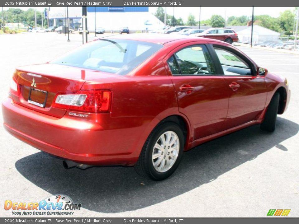 2009 Mitsubishi Galant ES Rave Red Pearl / Medium Gray Photo #5