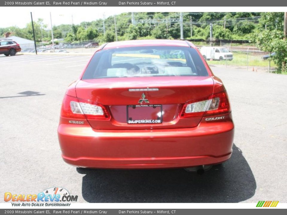 2009 Mitsubishi Galant ES Rave Red Pearl / Medium Gray Photo #6