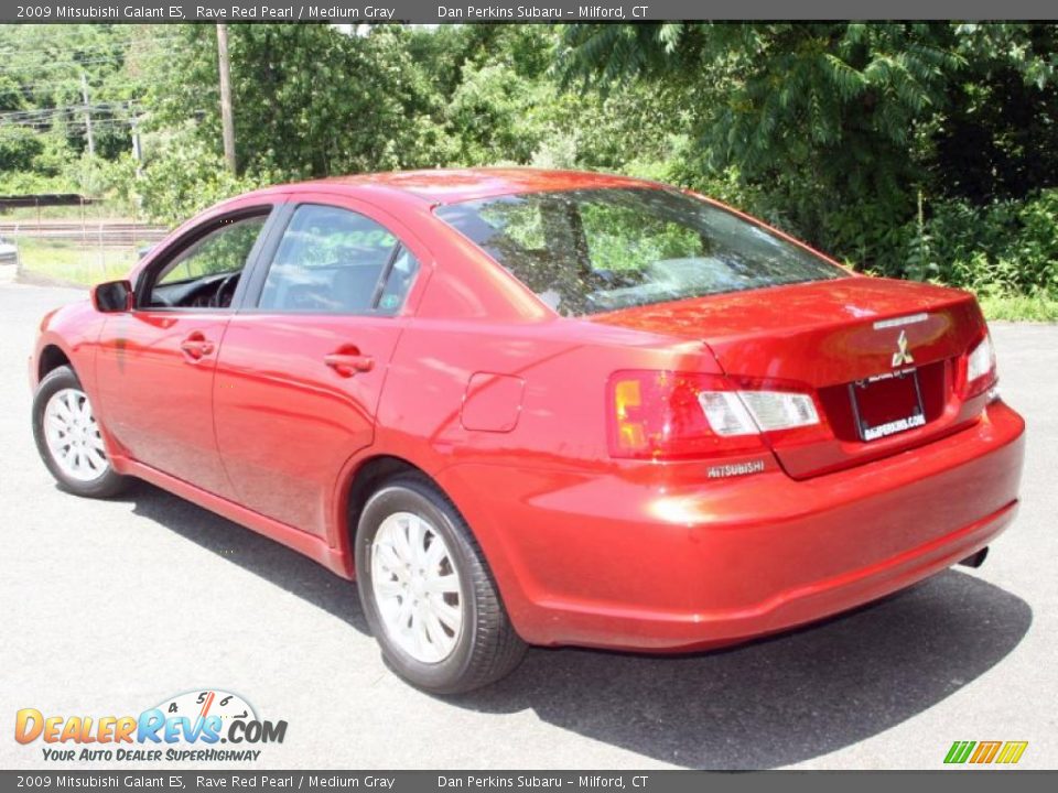 2009 Mitsubishi Galant ES Rave Red Pearl / Medium Gray Photo #8