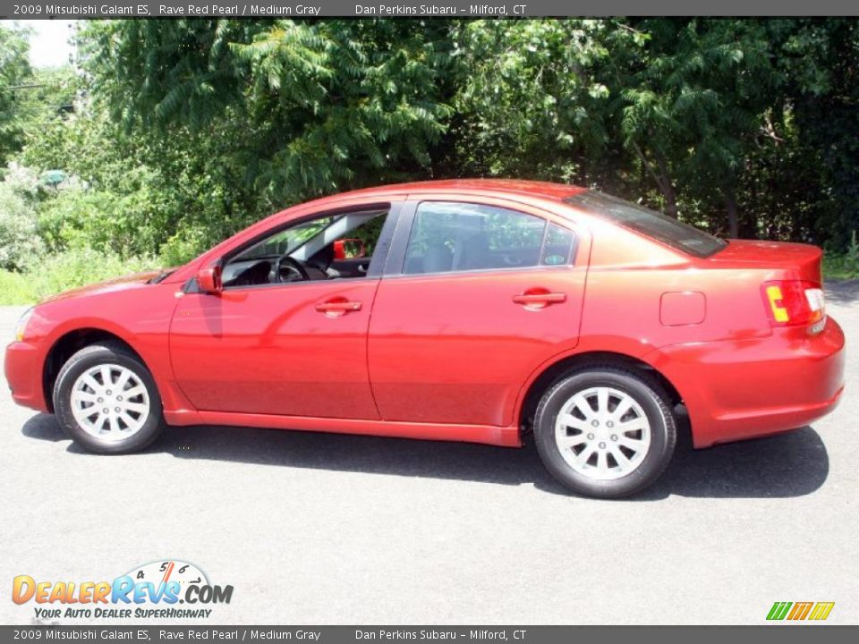 2009 Mitsubishi Galant ES Rave Red Pearl / Medium Gray Photo #9