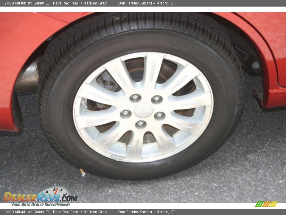 2009 Mitsubishi Galant ES Rave Red Pearl / Medium Gray Photo #19