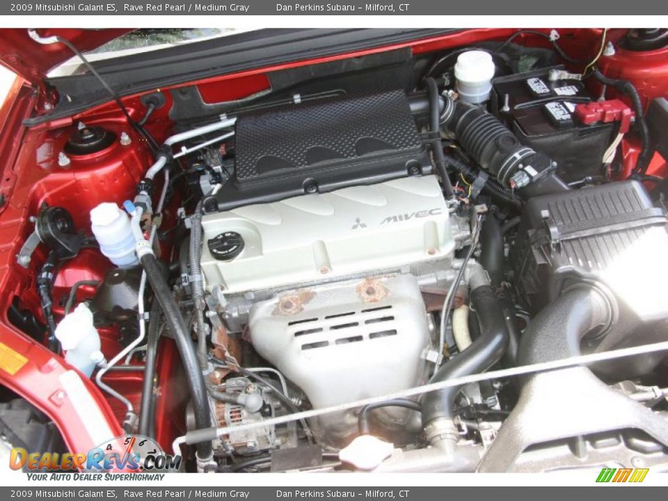 2009 Mitsubishi Galant ES Rave Red Pearl / Medium Gray Photo #25