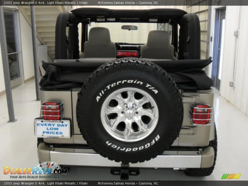 2003 Jeep Wrangler X 4x4 Light Khaki Metallic / Khaki Photo #3