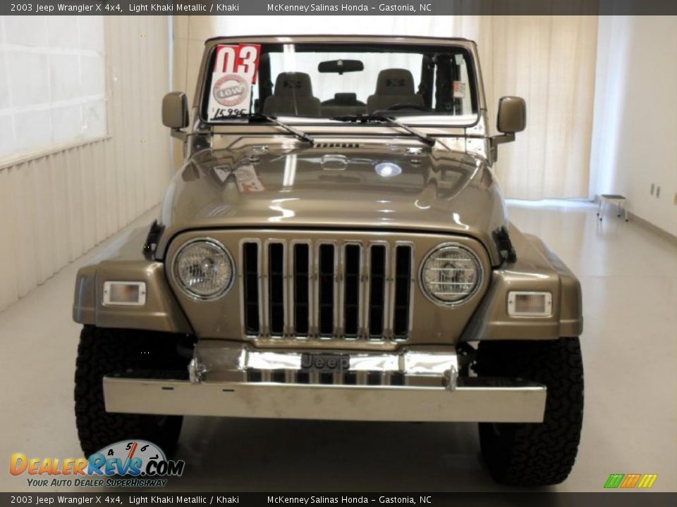 2003 Jeep Wrangler X 4x4 Light Khaki Metallic / Khaki Photo #6