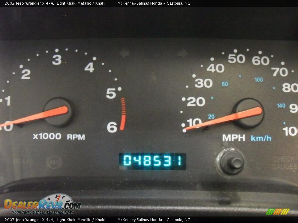 2003 Jeep Wrangler X 4x4 Light Khaki Metallic / Khaki Photo #23