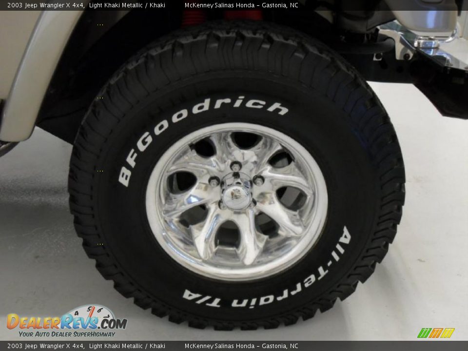 2003 Jeep Wrangler X 4x4 Light Khaki Metallic / Khaki Photo #26