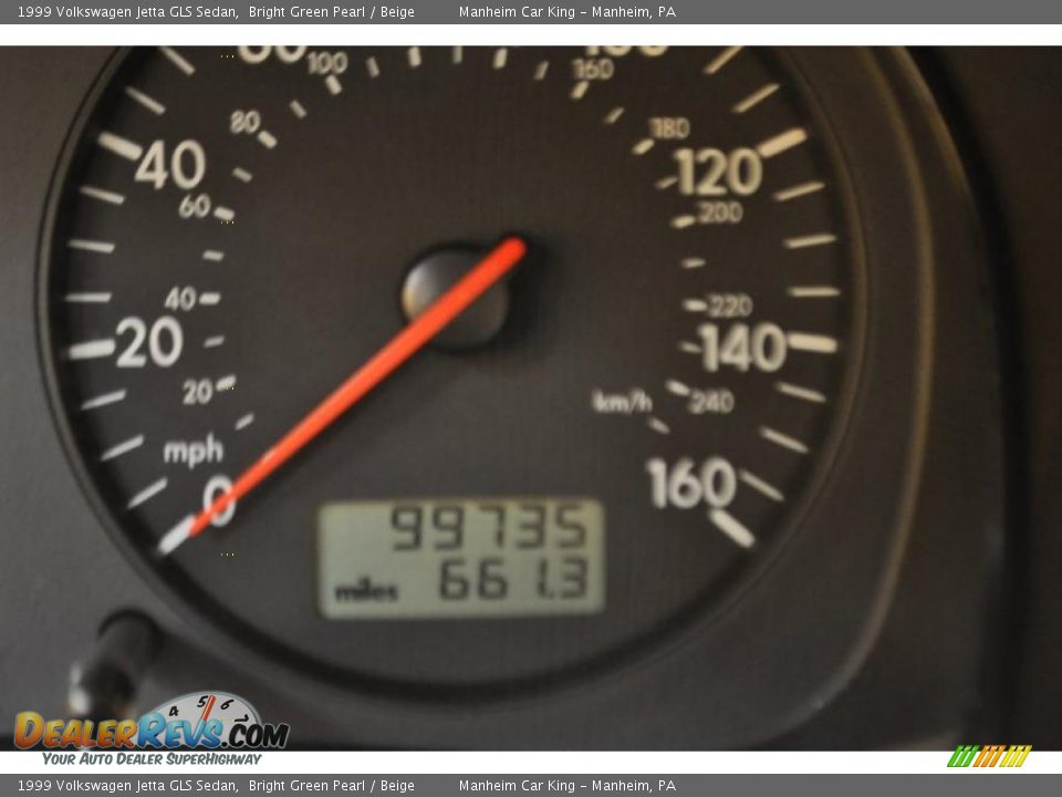 1999 Volkswagen Jetta GLS Sedan Bright Green Pearl / Beige Photo #8