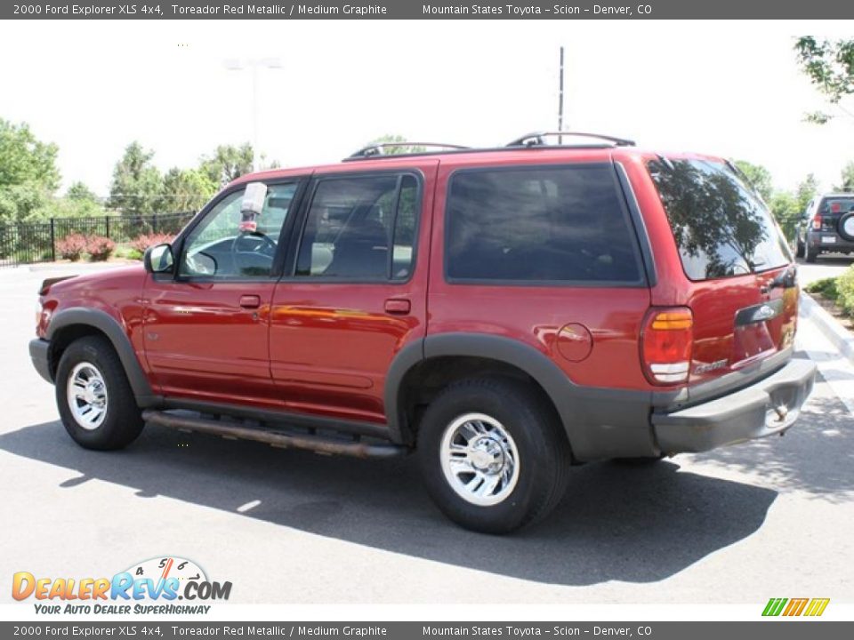 2000 Ford Explorer XLS 4x4 Toreador Red Metallic / Medium Graphite Photo #4