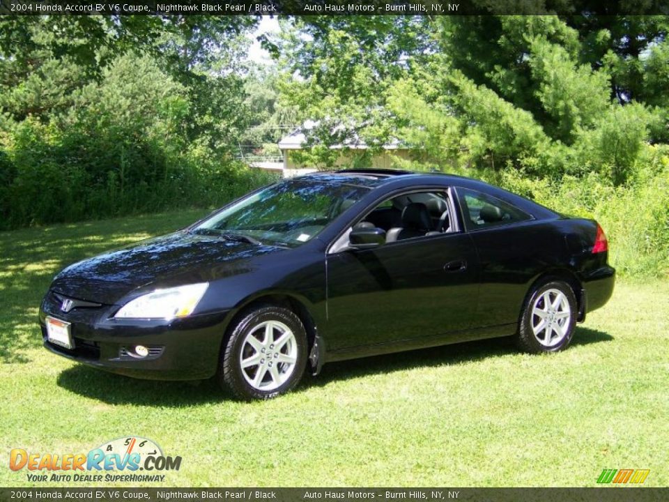 2004 Honda Accord EX V6 Coupe Nighthawk Black Pearl / Black Photo #1