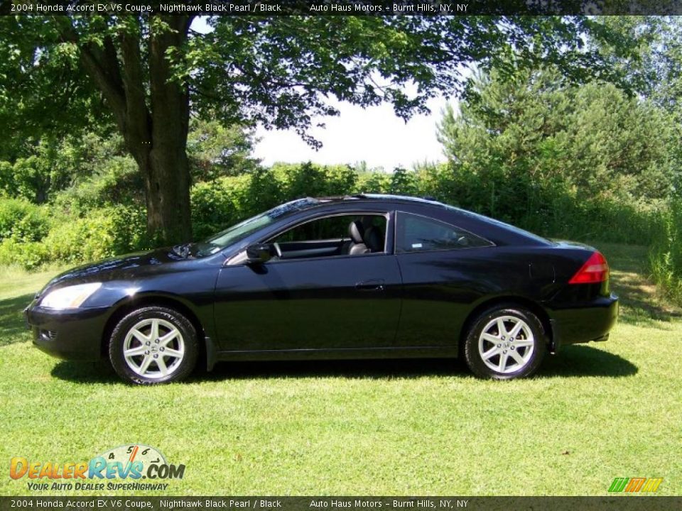 2004 Honda Accord EX V6 Coupe Nighthawk Black Pearl / Black Photo #3