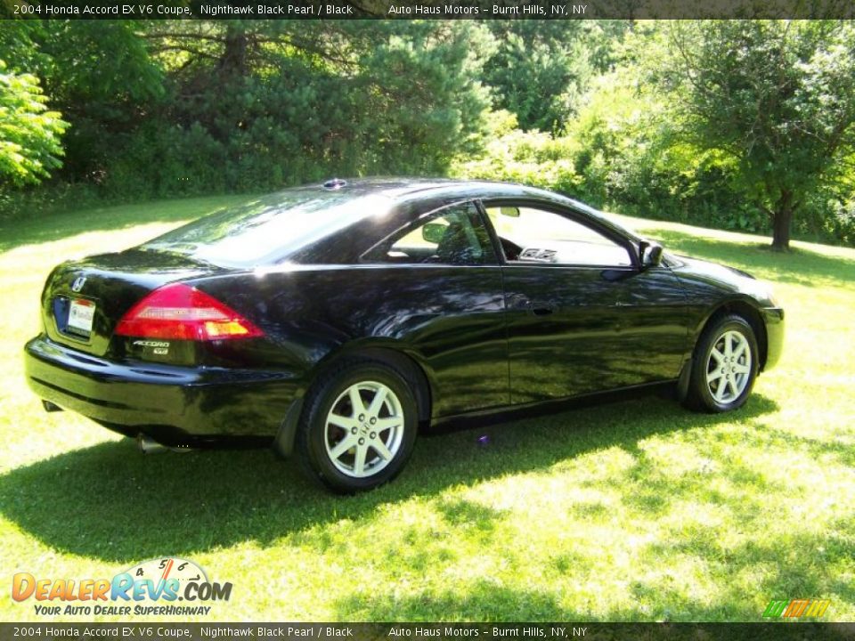 2004 Honda Accord EX V6 Coupe Nighthawk Black Pearl / Black Photo #6