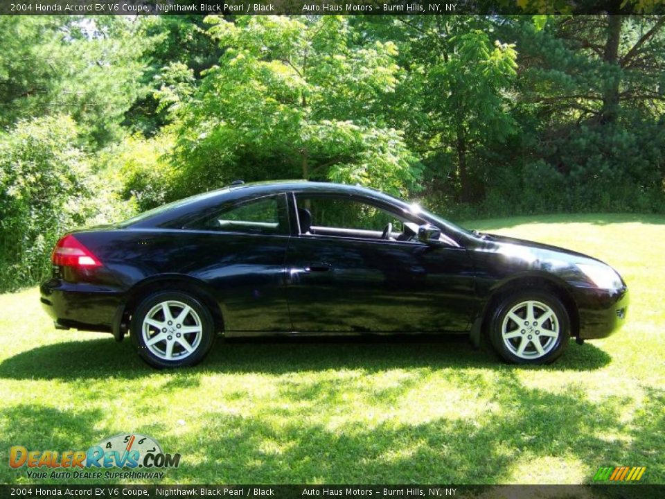 2004 Honda Accord EX V6 Coupe Nighthawk Black Pearl / Black Photo #7