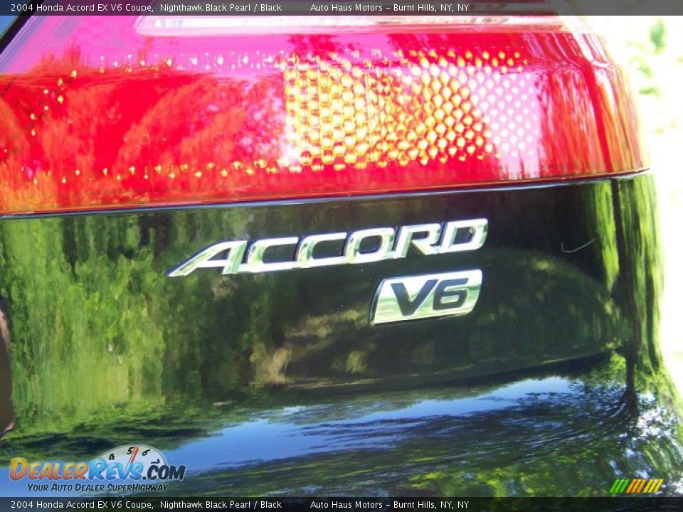 2004 Honda Accord EX V6 Coupe Nighthawk Black Pearl / Black Photo #10