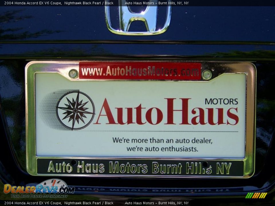 2004 Honda Accord EX V6 Coupe Nighthawk Black Pearl / Black Photo #11