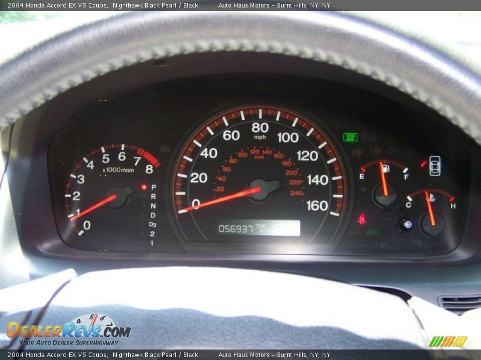 2004 Honda Accord EX V6 Coupe Nighthawk Black Pearl / Black Photo #14