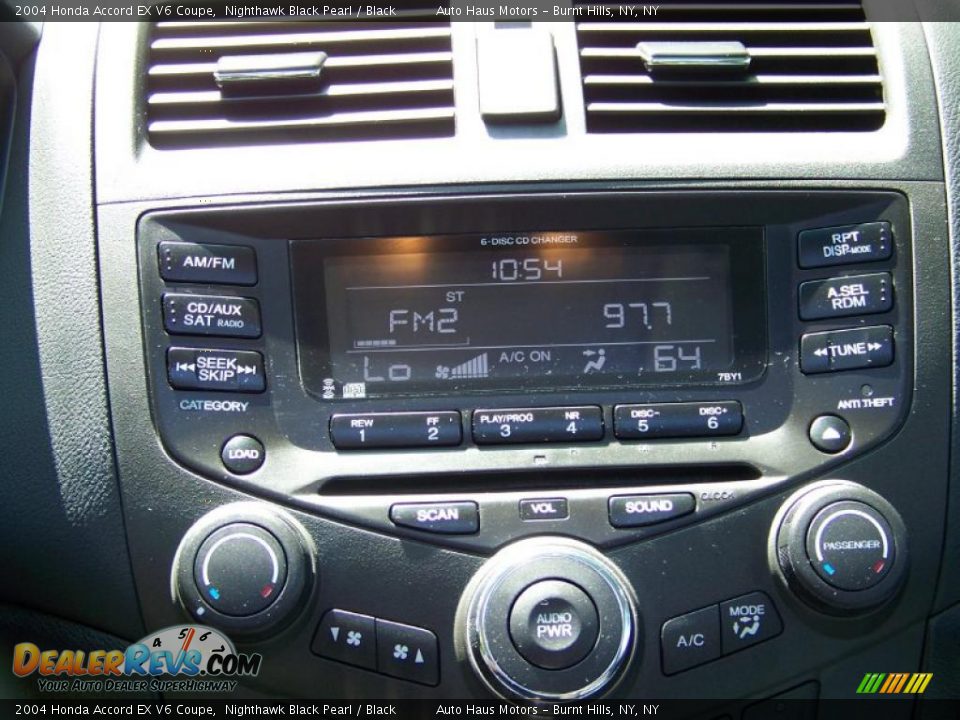2004 Honda Accord EX V6 Coupe Nighthawk Black Pearl / Black Photo #15