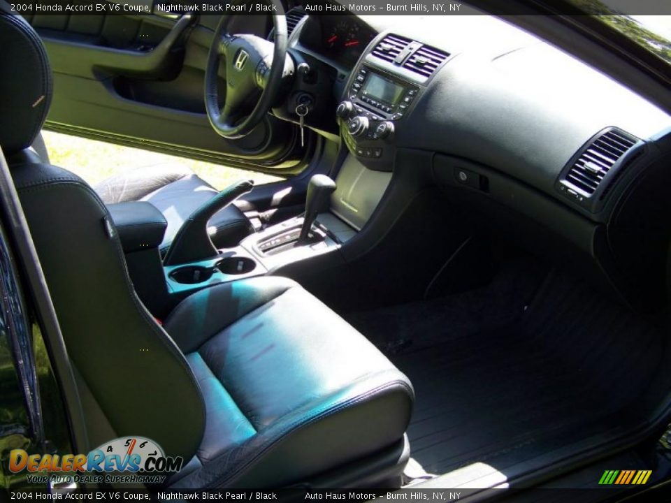 2004 Honda Accord EX V6 Coupe Nighthawk Black Pearl / Black Photo #21