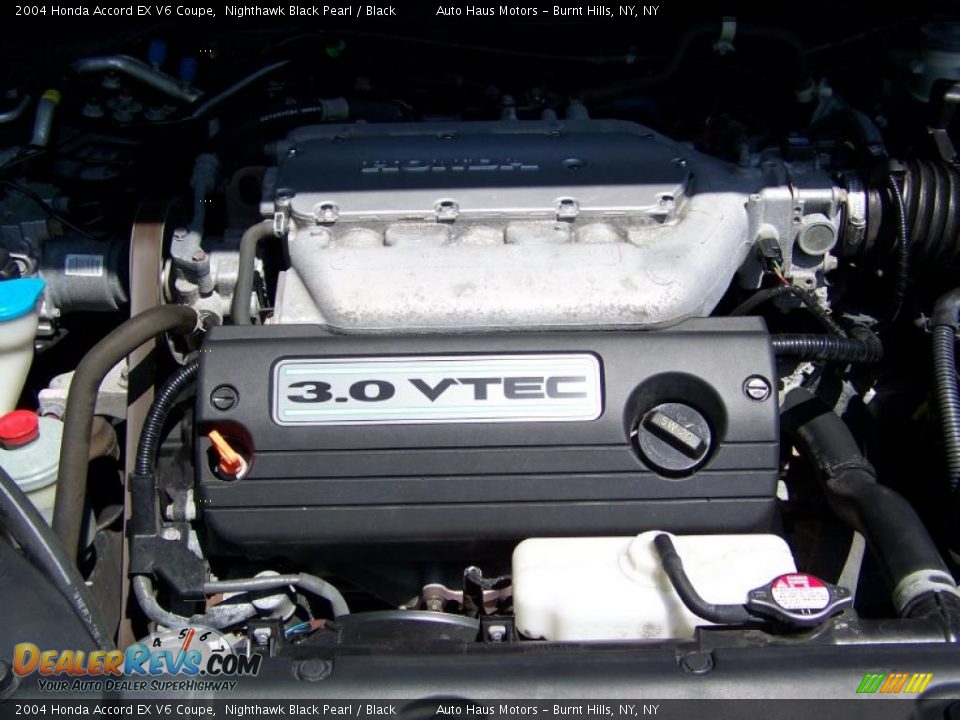 2004 Honda Accord EX V6 Coupe Nighthawk Black Pearl / Black Photo #24