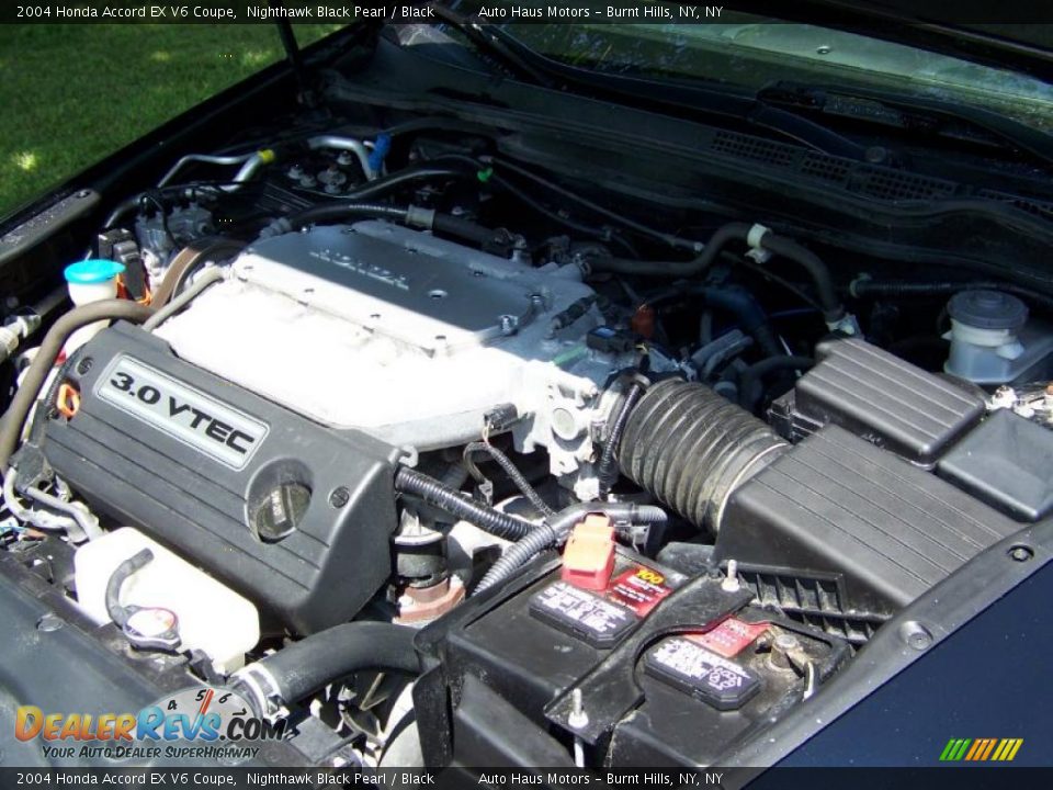2004 Honda Accord EX V6 Coupe Nighthawk Black Pearl / Black Photo #25