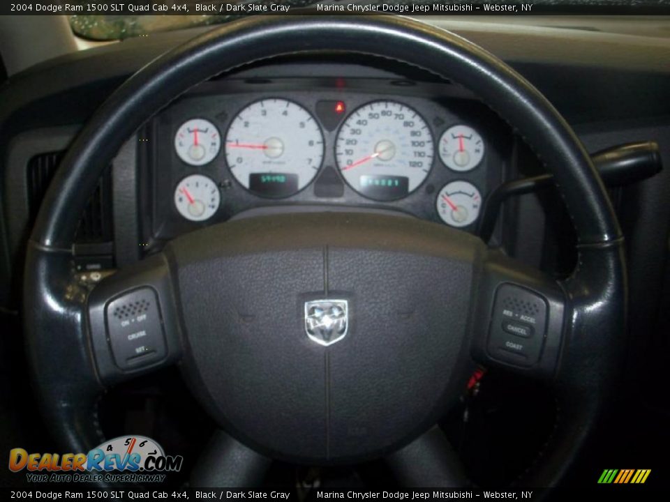 2004 Dodge Ram 1500 SLT Quad Cab 4x4 Black / Dark Slate Gray Photo #8