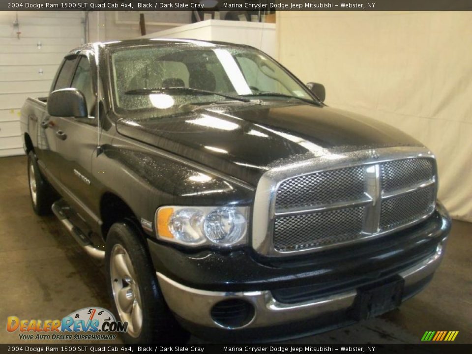 2004 Dodge Ram 1500 SLT Quad Cab 4x4 Black / Dark Slate Gray Photo #13