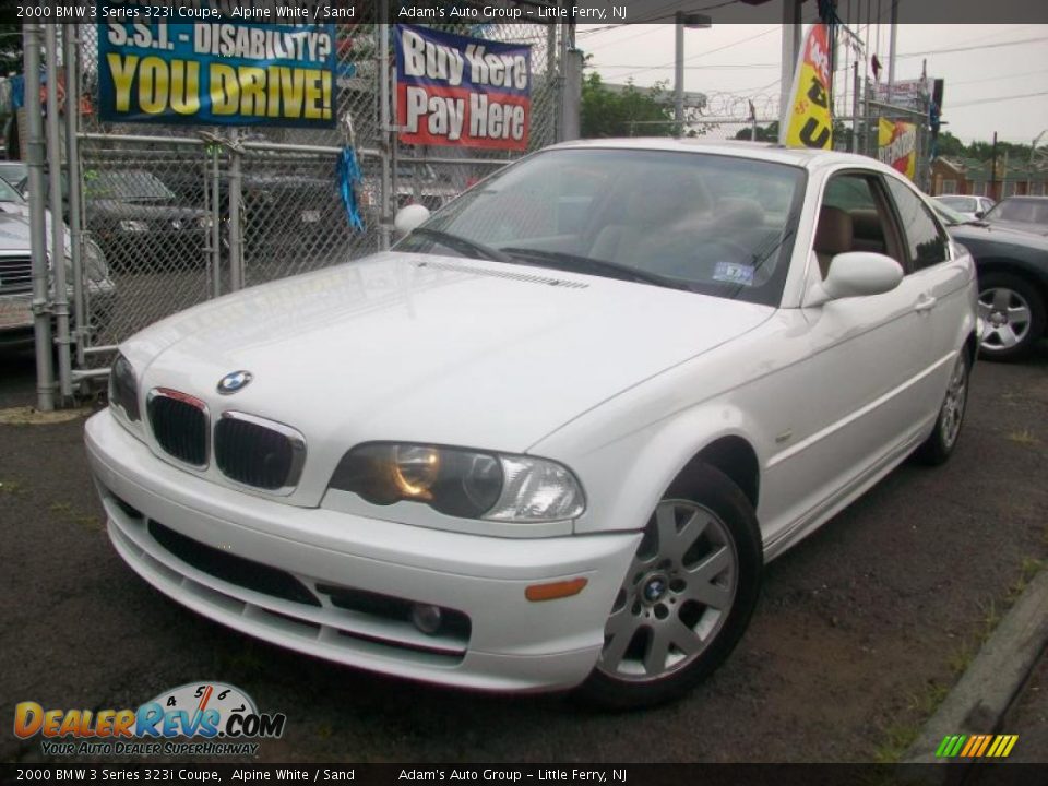 2000 BMW 3 Series 323i Coupe Alpine White / Sand Photo #1