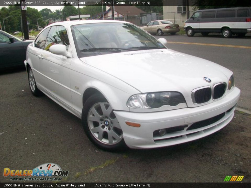 2000 BMW 3 Series 323i Coupe Alpine White / Sand Photo #2