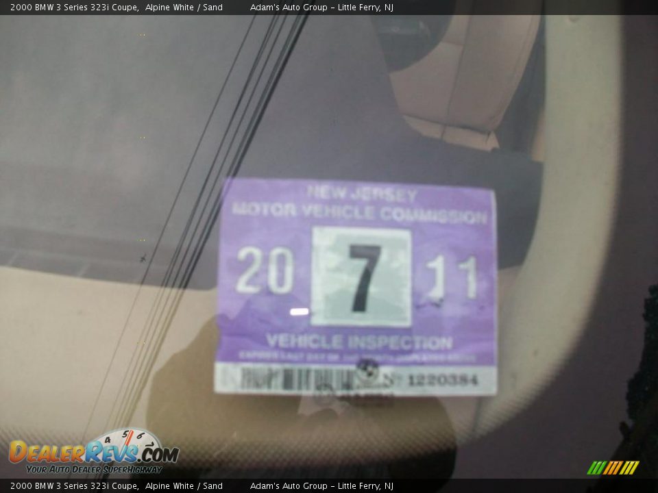 2000 BMW 3 Series 323i Coupe Alpine White / Sand Photo #24