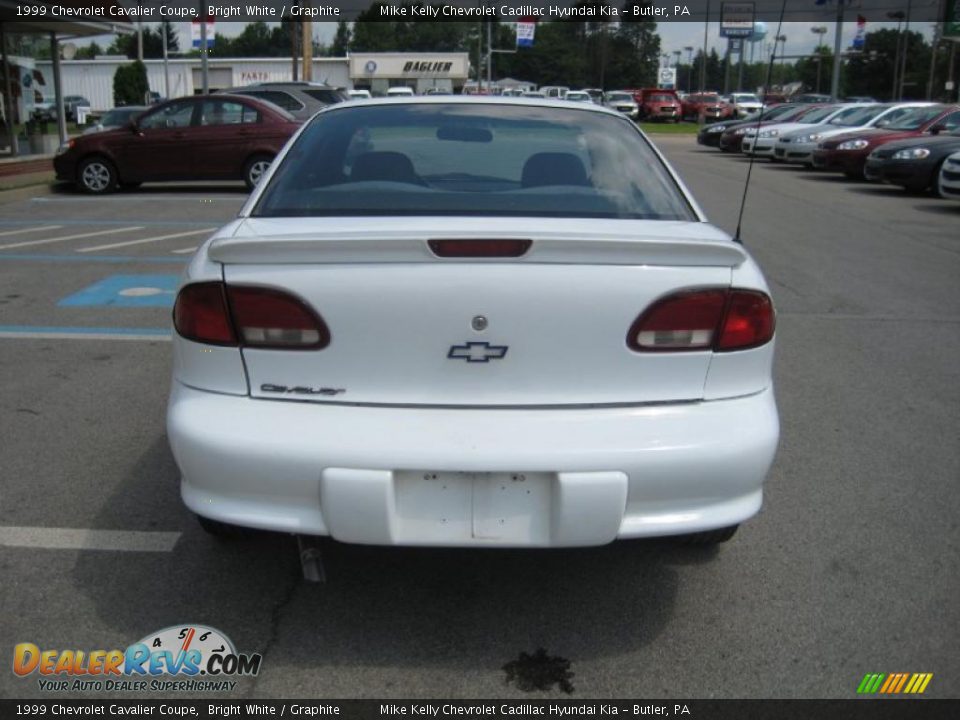 1999 Chevrolet Cavalier Coupe Bright White / Graphite Photo #4
