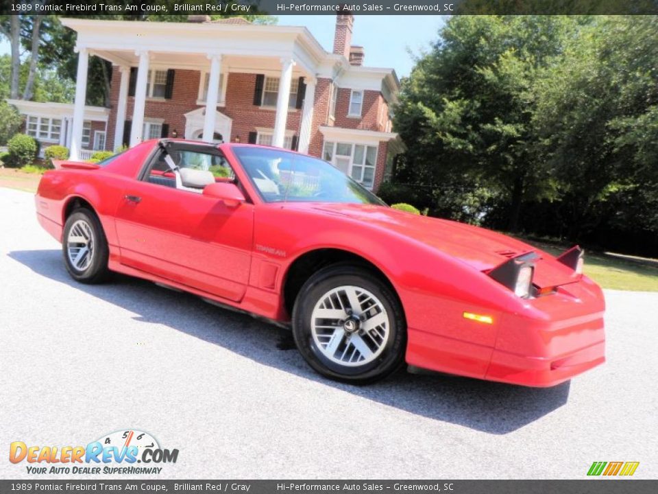1989 Pontiac Firebird Trans Am Coupe Brilliant Red / Gray Photo #1
