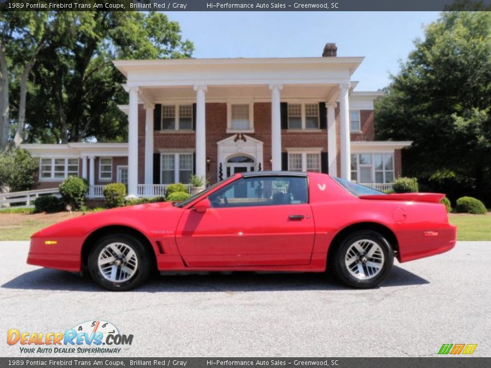 1989 Pontiac Firebird Trans Am Coupe Brilliant Red / Gray Photo #4