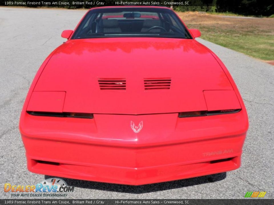 1989 Pontiac Firebird Trans Am Coupe Brilliant Red / Gray Photo #13