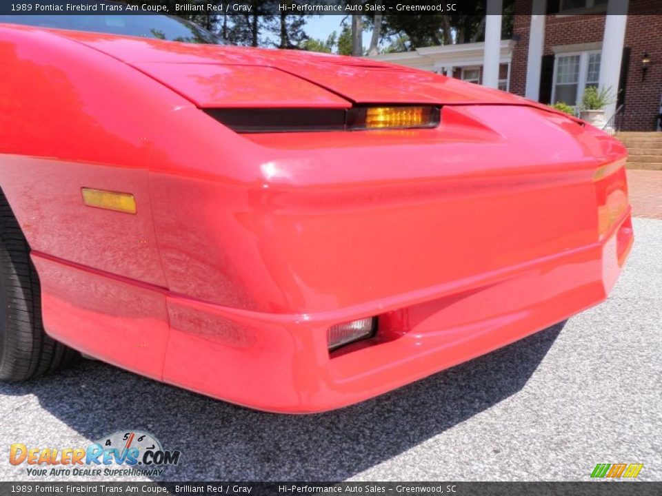 1989 Pontiac Firebird Trans Am Coupe Brilliant Red / Gray Photo #14