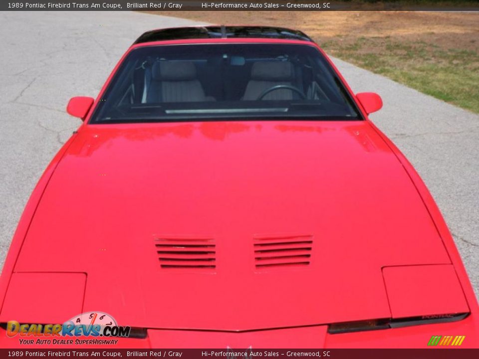 1989 Pontiac Firebird Trans Am Coupe Brilliant Red / Gray Photo #16
