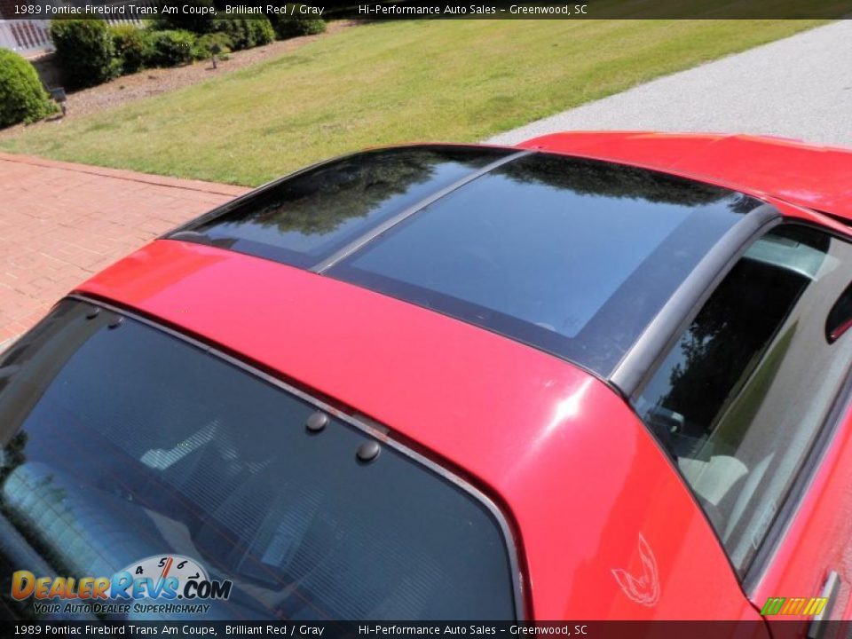 1989 Pontiac Firebird Trans Am Coupe Brilliant Red / Gray Photo #20