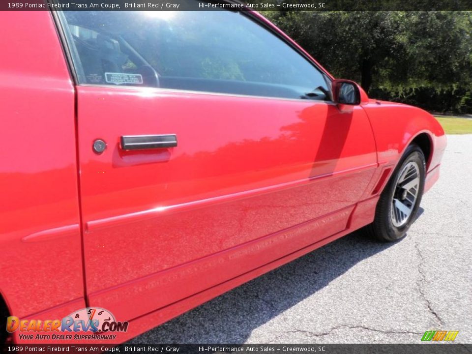 1989 Pontiac Firebird Trans Am Coupe Brilliant Red / Gray Photo #22