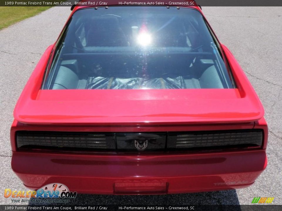 1989 Pontiac Firebird Trans Am Coupe Brilliant Red / Gray Photo #25