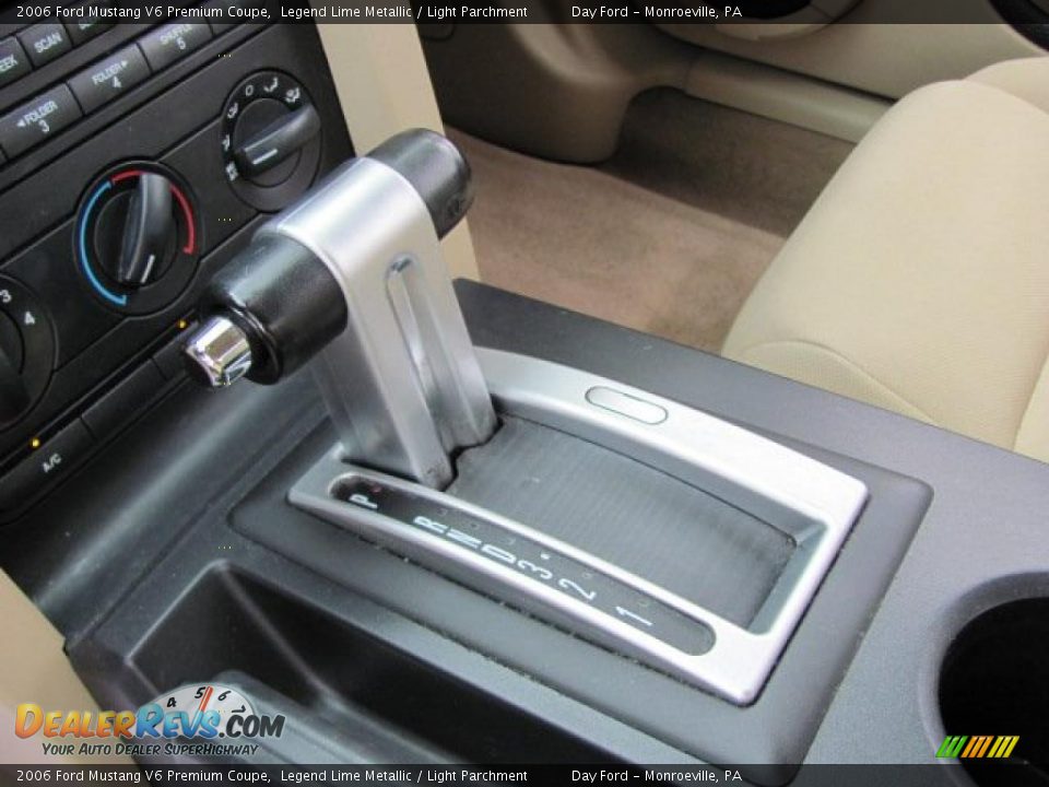 2006 Ford Mustang V6 Premium Coupe Legend Lime Metallic / Light Parchment Photo #11