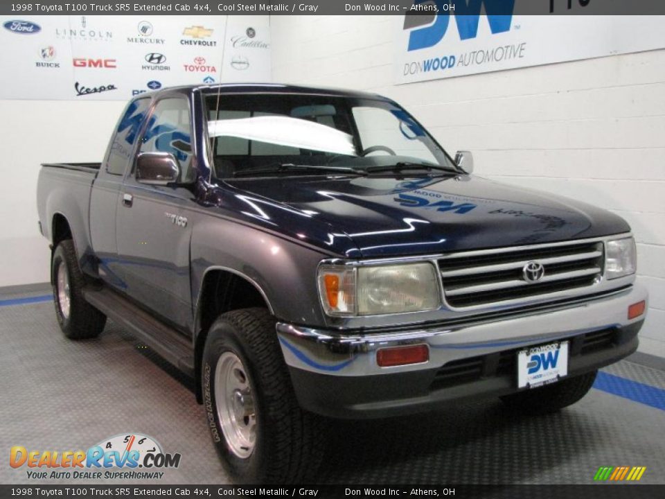 1998 Toyota T100 Truck SR5 Extended Cab 4x4 Cool Steel Metallic / Gray Photo #1