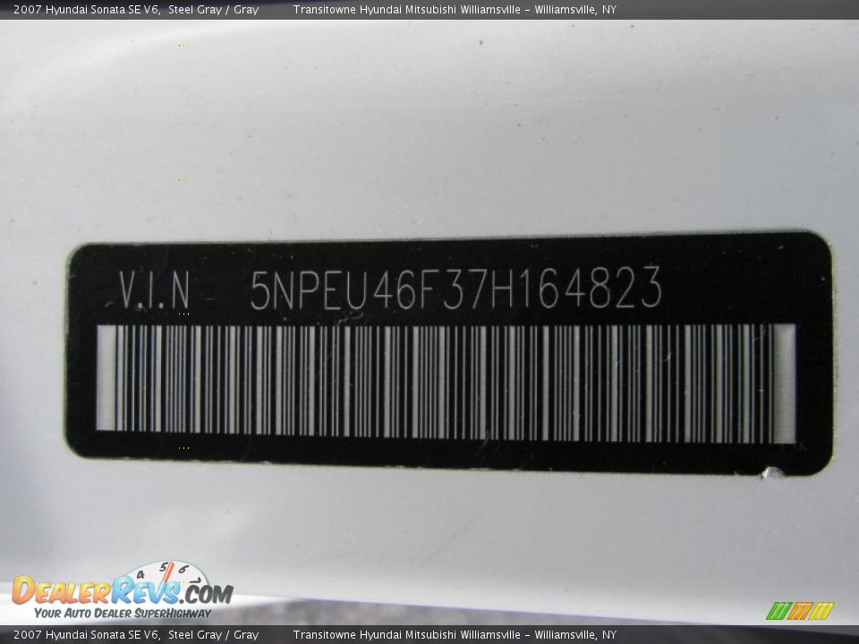 2007 Hyundai Sonata SE V6 Steel Gray / Gray Photo #23