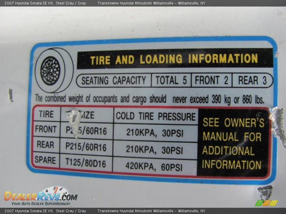 2007 Hyundai Sonata SE V6 Steel Gray / Gray Photo #24