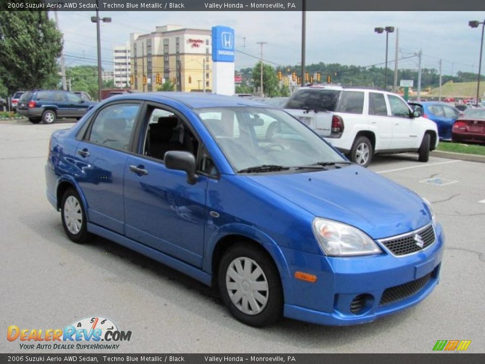 2006 Suzuki Aerio AWD Sedan Techno Blue Metallic / Black Photo #6