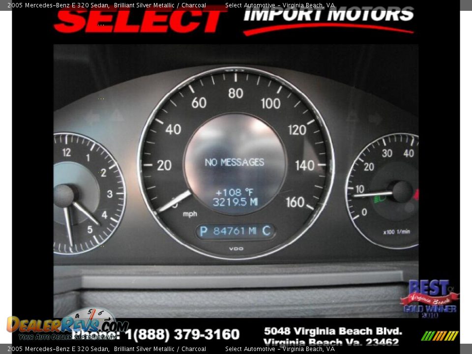 2005 Mercedes-Benz E 320 Sedan Brilliant Silver Metallic / Charcoal Photo #13