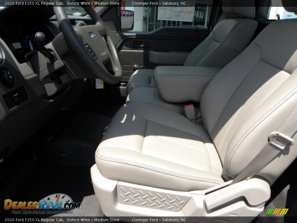 2010 Ford F150 XL Regular Cab Oxford White / Medium Stone Photo #13