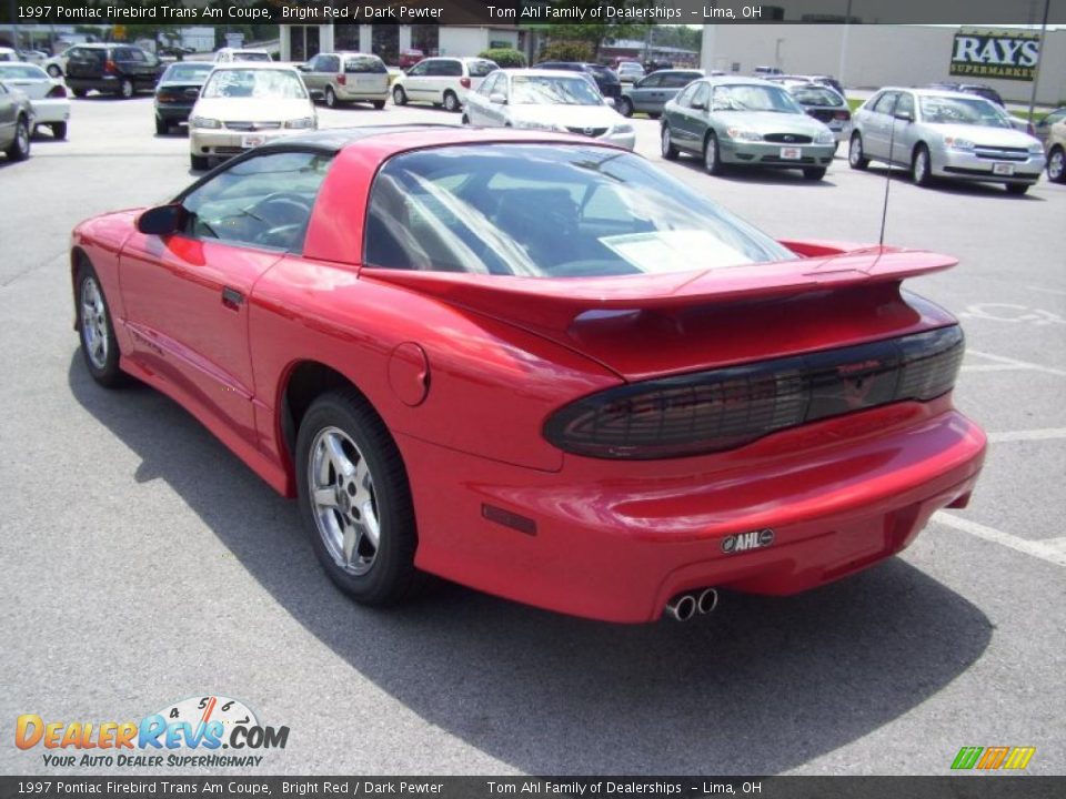 1997 Pontiac Firebird Trans Am Coupe Bright Red / Dark Pewter Photo #4
