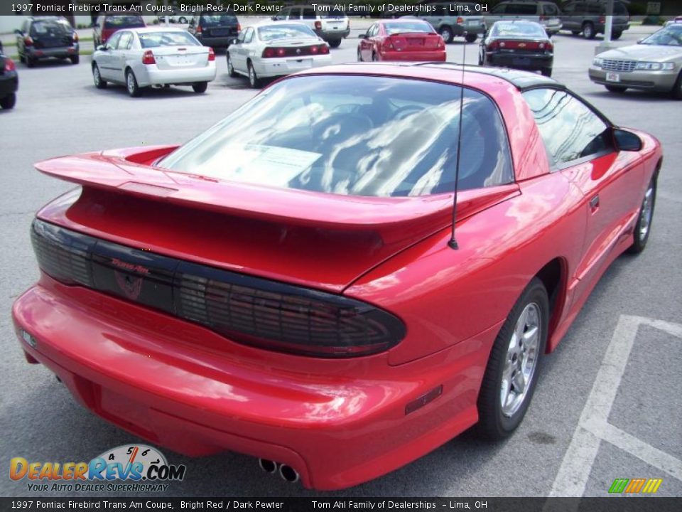 1997 Pontiac Firebird Trans Am Coupe Bright Red / Dark Pewter Photo #6