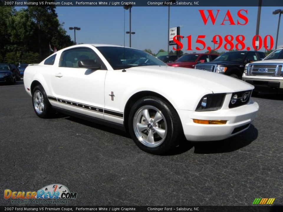 2007 Ford Mustang V6 Premium Coupe Performance White / Light Graphite Photo #1