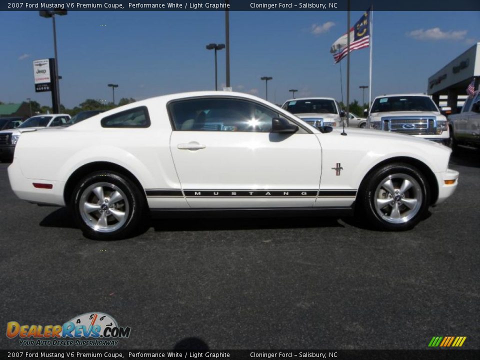 2007 Ford Mustang V6 Premium Coupe Performance White / Light Graphite Photo #2