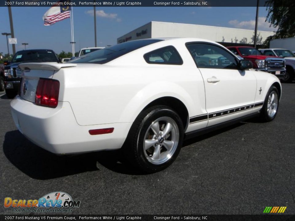 2007 Ford Mustang V6 Premium Coupe Performance White / Light Graphite Photo #3