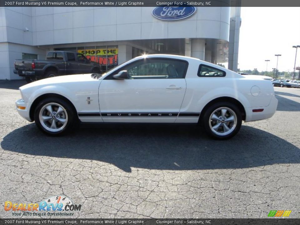 2007 Ford Mustang V6 Premium Coupe Performance White / Light Graphite Photo #5
